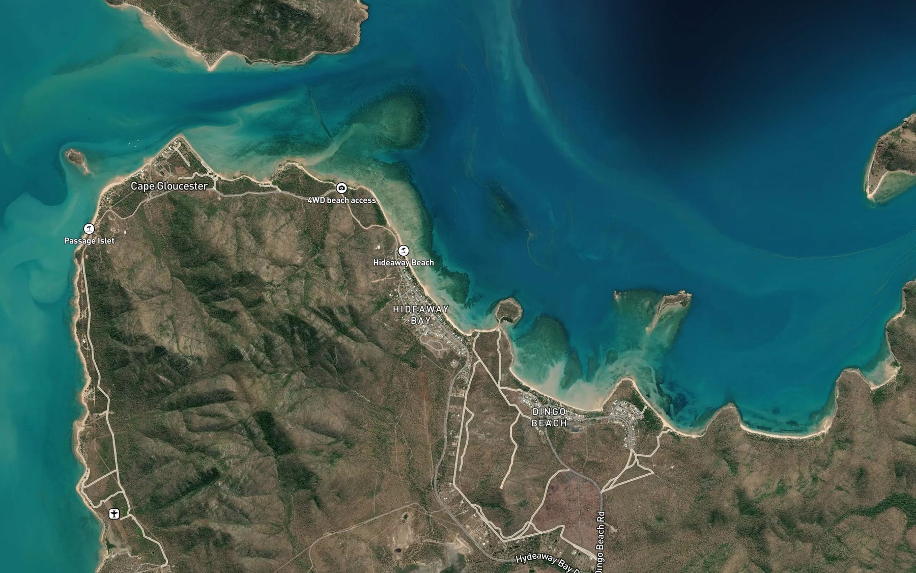 Satellite map of the Shoal Bay