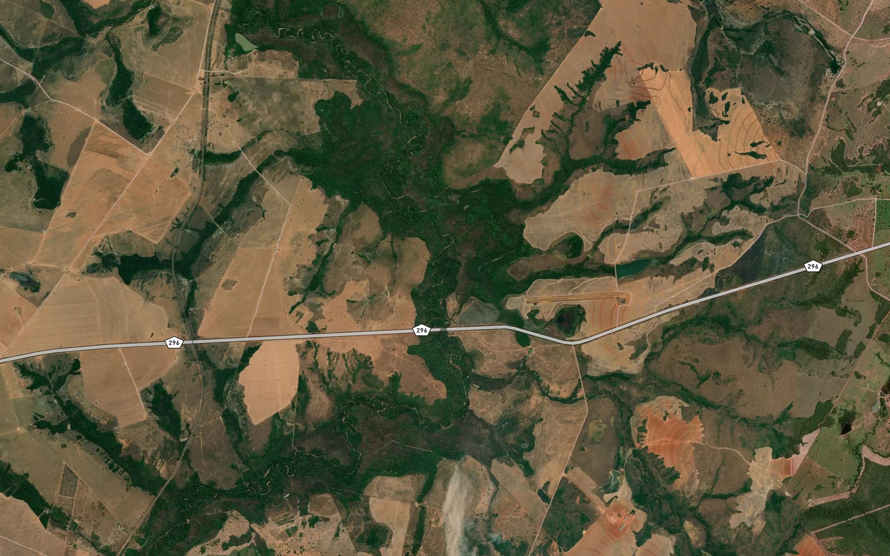 Satellite map of the Corrego Caraiba