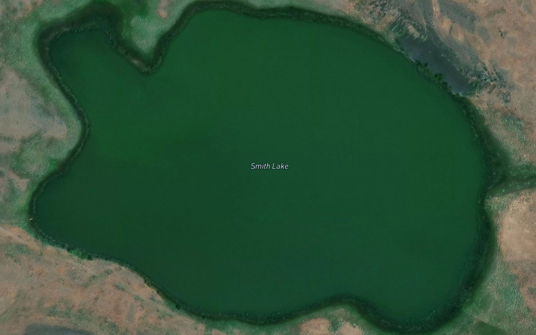 Satellite map of the Smith Lake