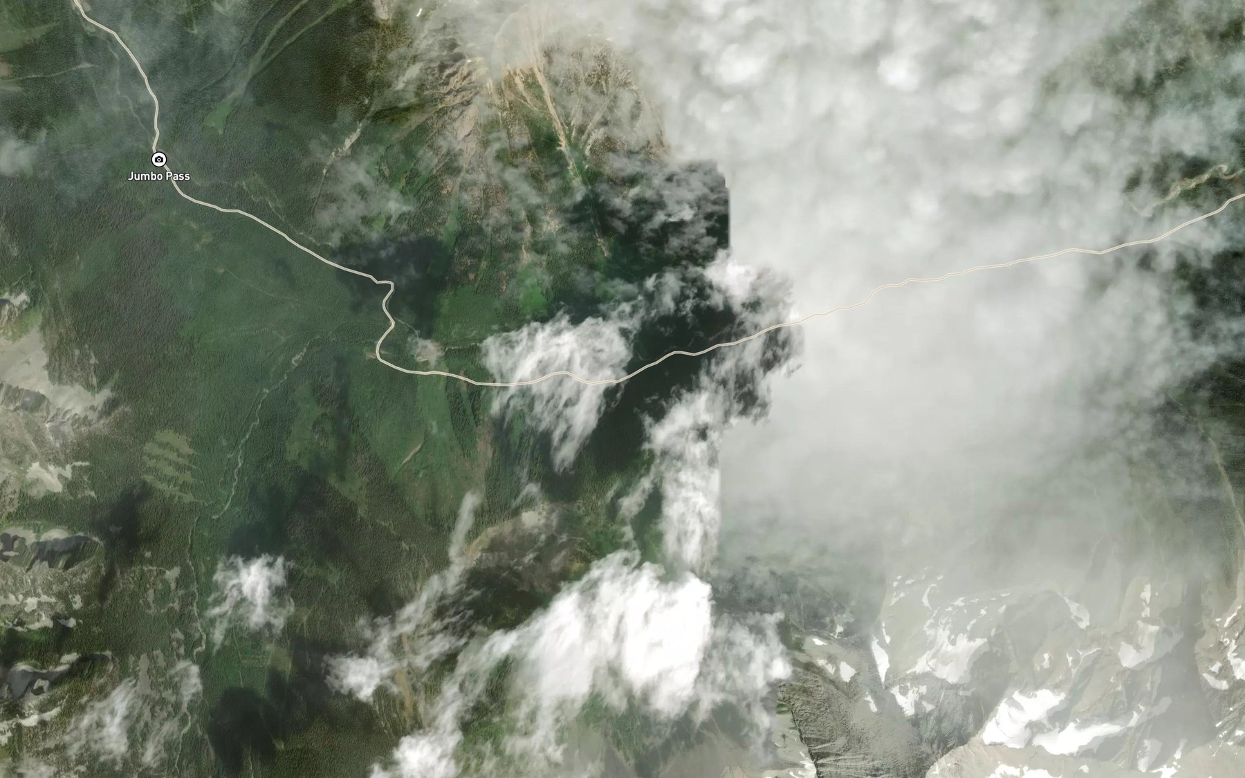 Satellite map of the Leo Creek