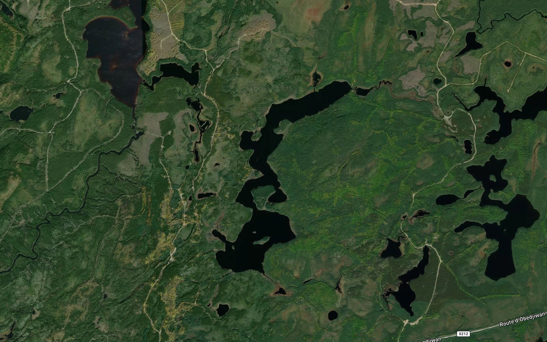 Satellite map of the Lac Kamirokotek