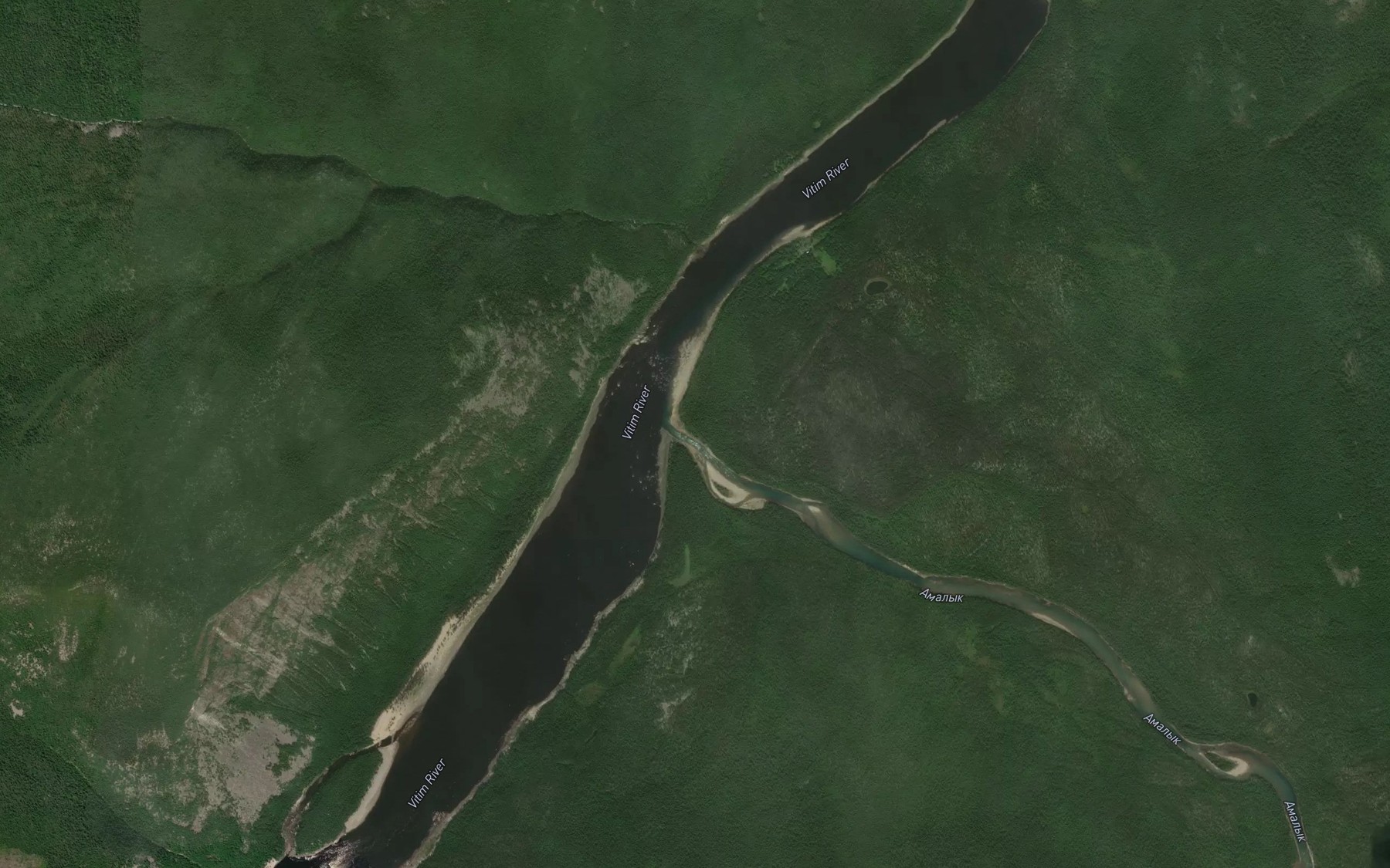 Satellite map of the Amalyk