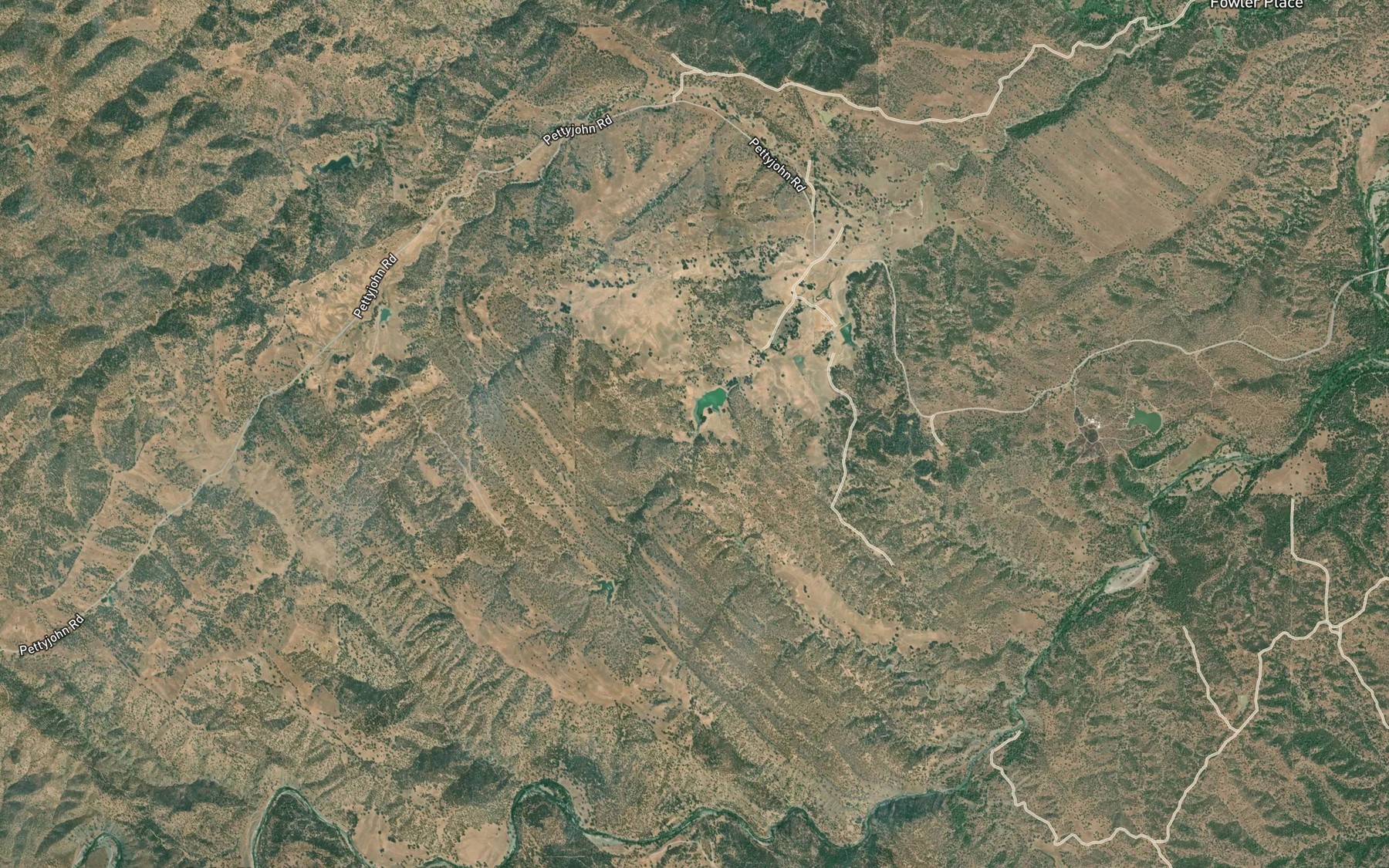 Satellite map of the Sulphur Spring