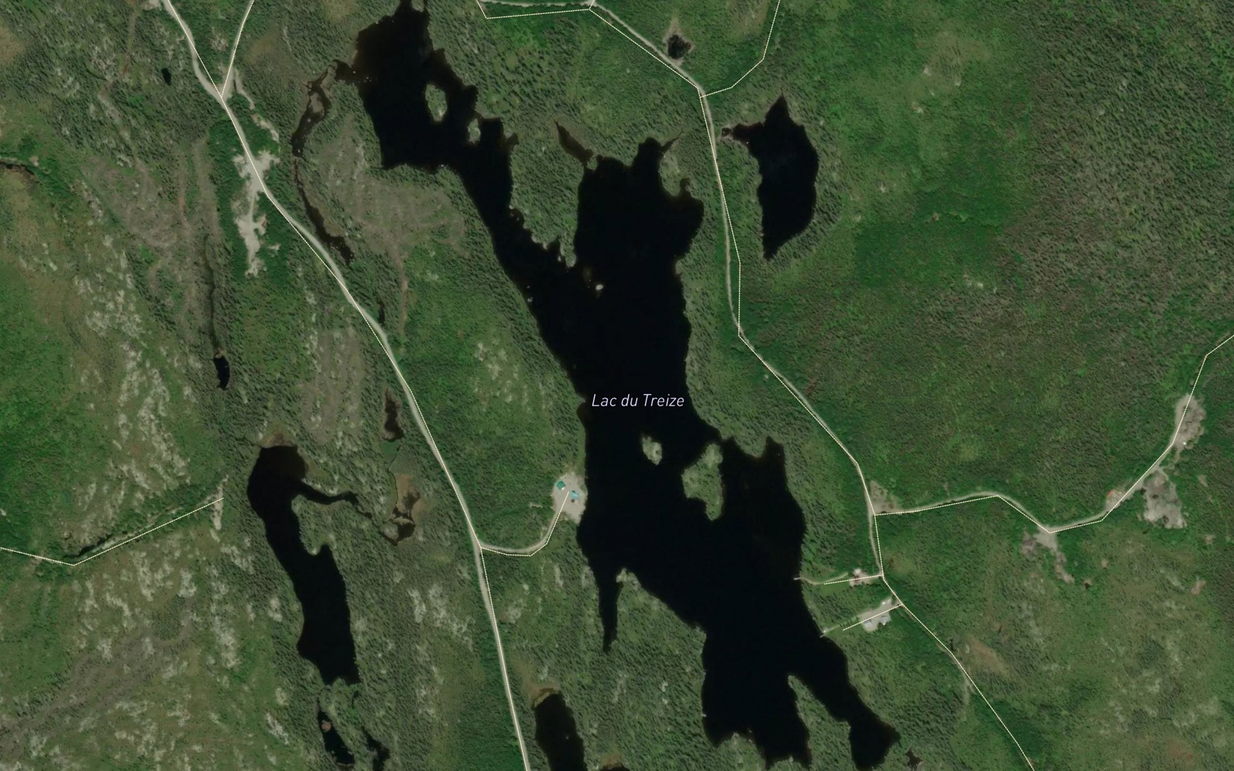 Satellite map of the Lac du Treize