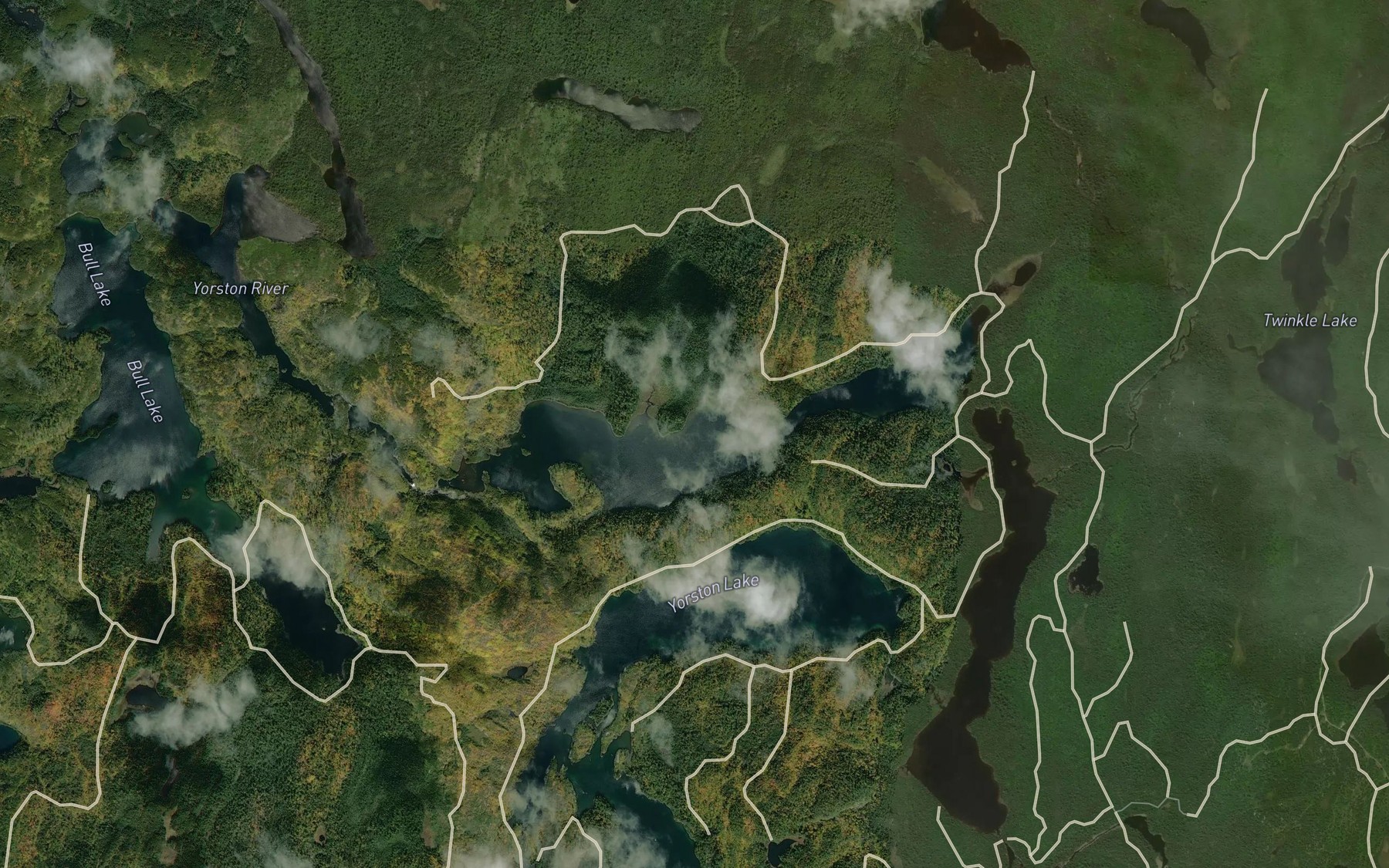 Satellite map of the Seagram Lake