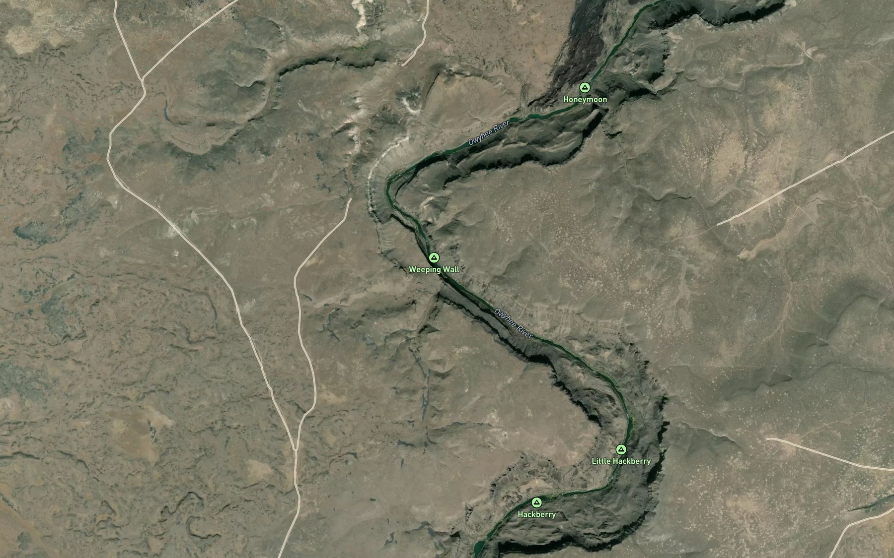 Satellite map of the Granite Creek