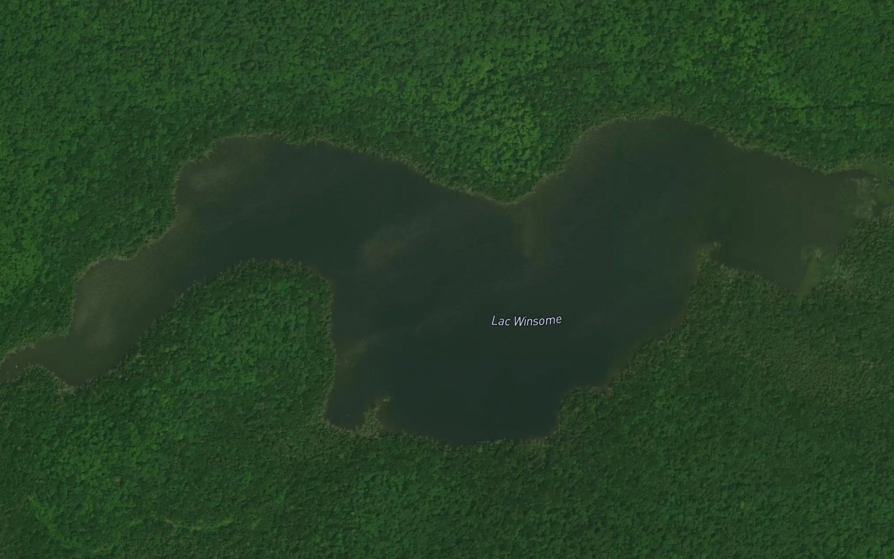 Satellite map of the Lac Winsome
