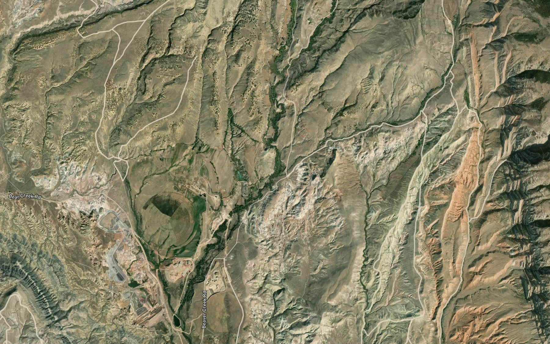 Satellite map of the Cedar Creek