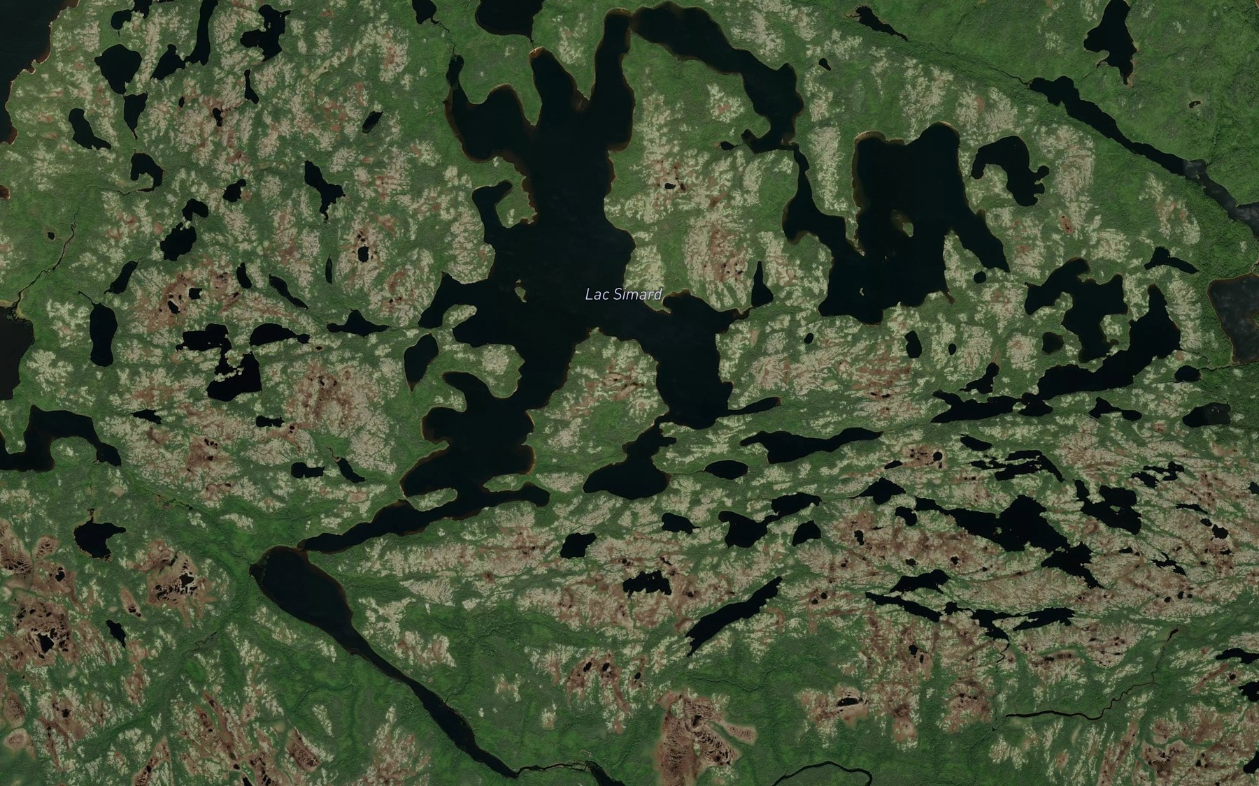 Satellite map of the Lac Simard