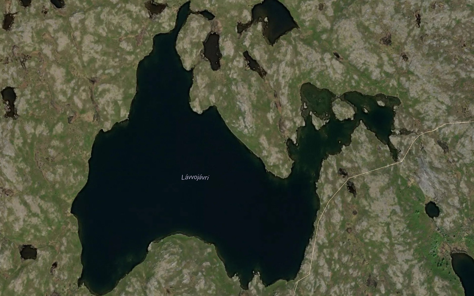 Satellite map of the Lavvujavri