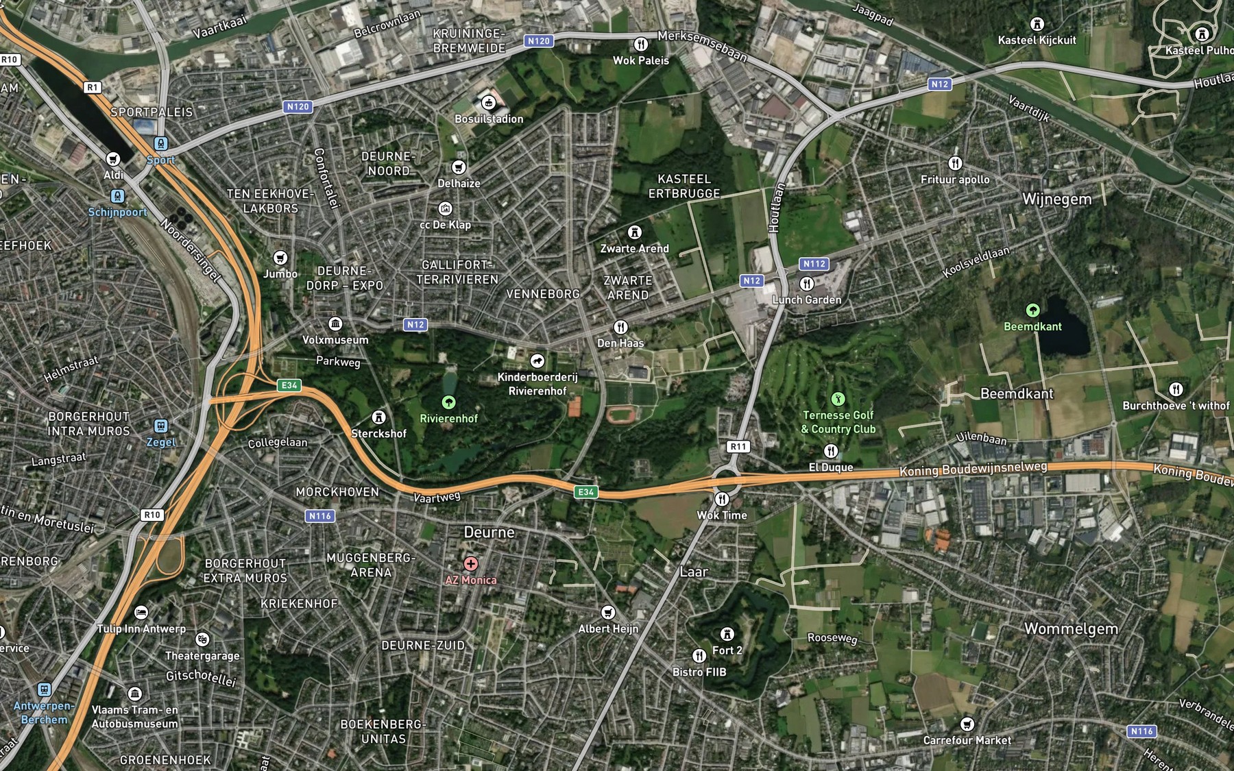 Satellite map of the Koudebeek