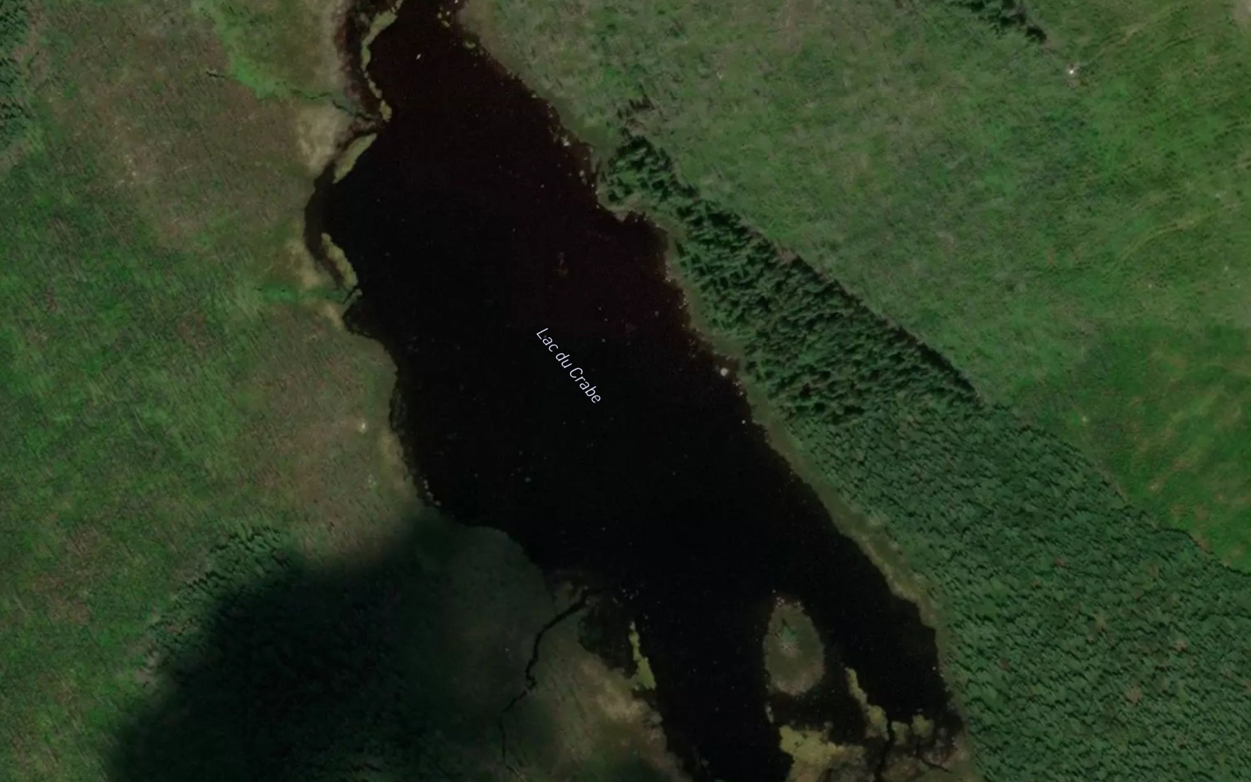 Satellite map of the Lac du Crabe