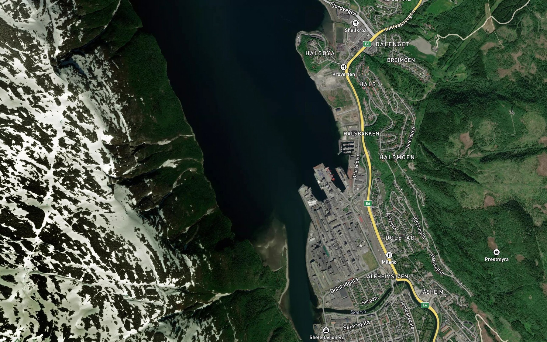 Satellite map of the Merrahola
