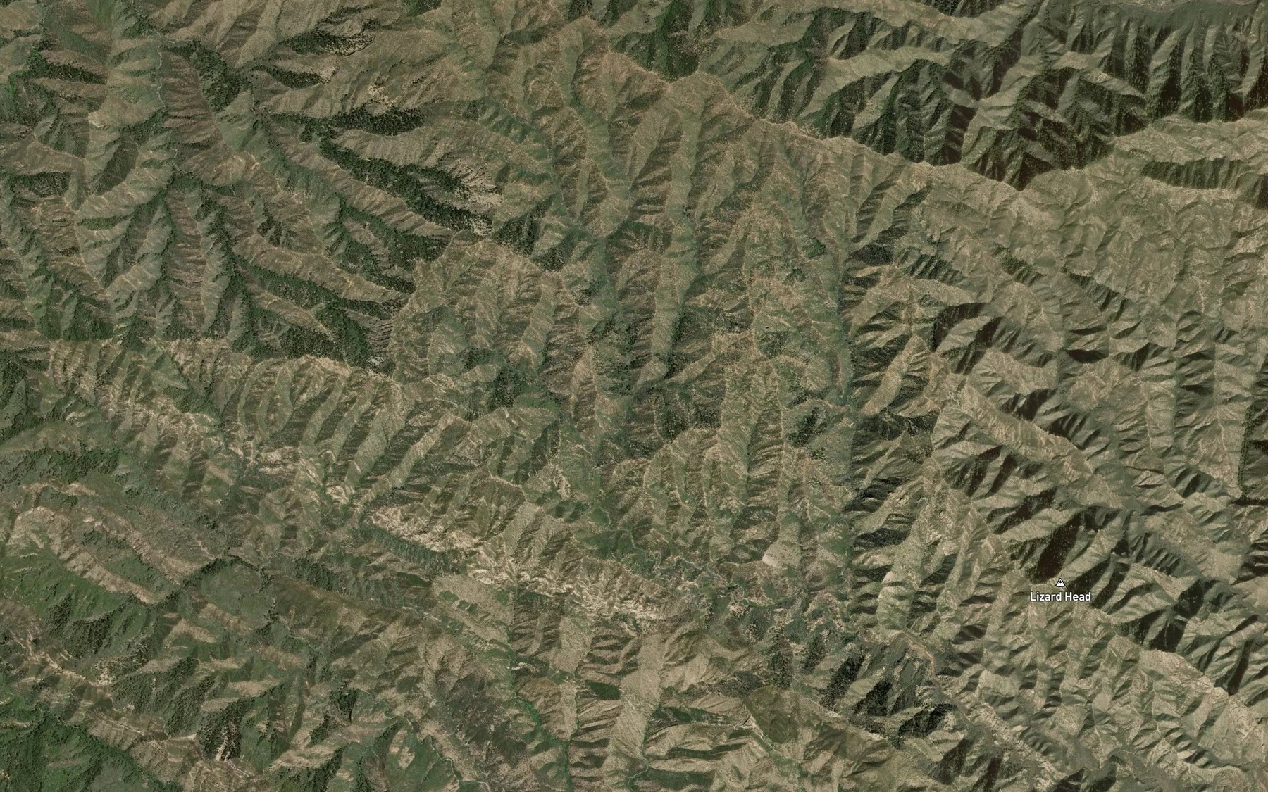 Satellite map of the Bear Creek