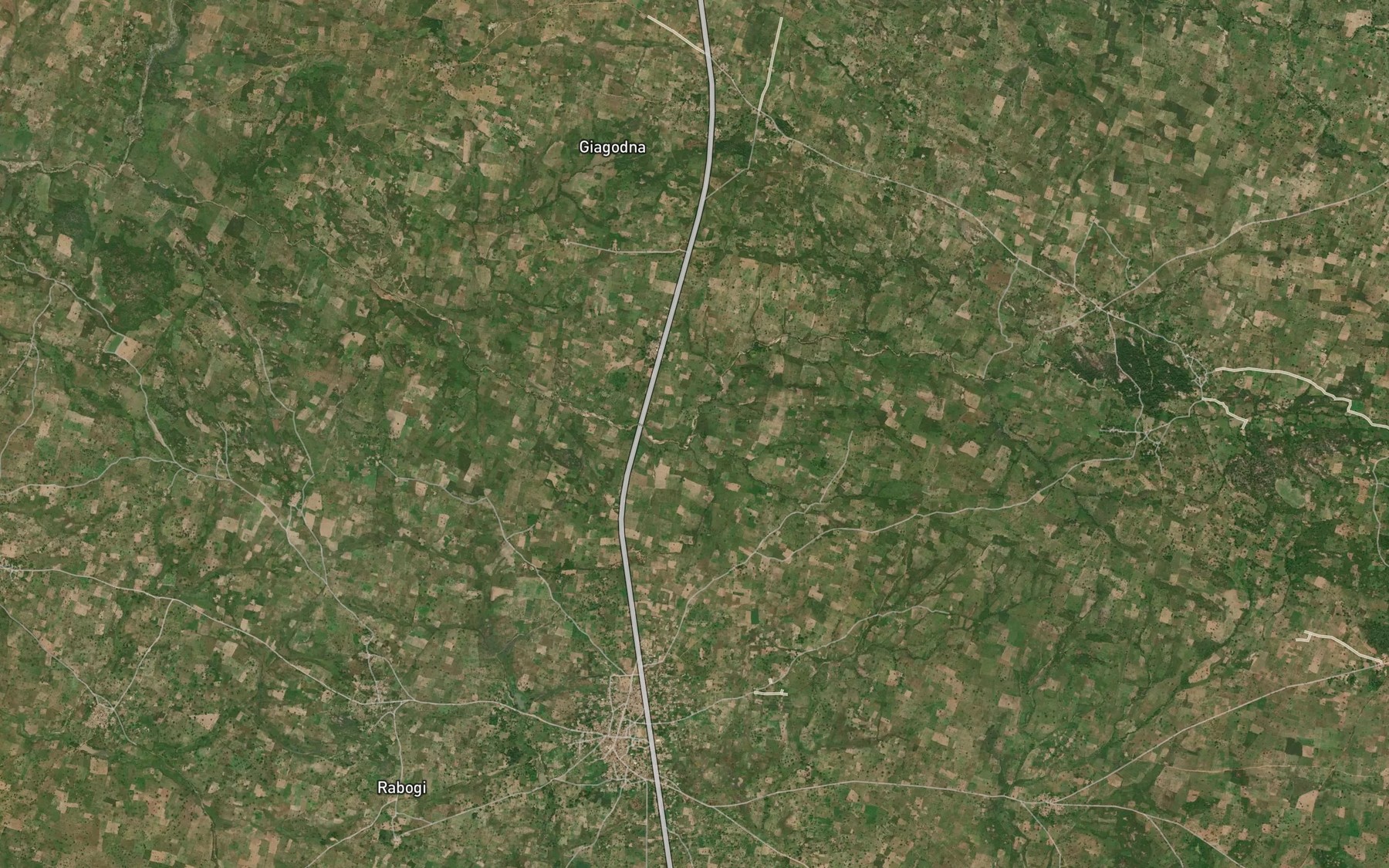 Satellite map of the River Zinda