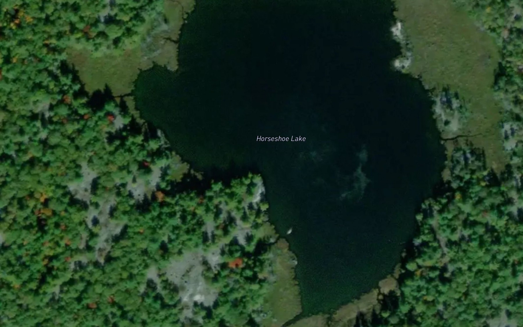 Satellite map of the Horseshoe Lake