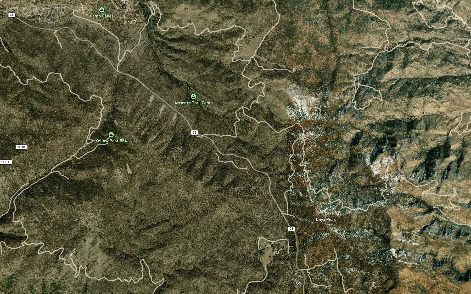 Satellite map of the Missed Spring