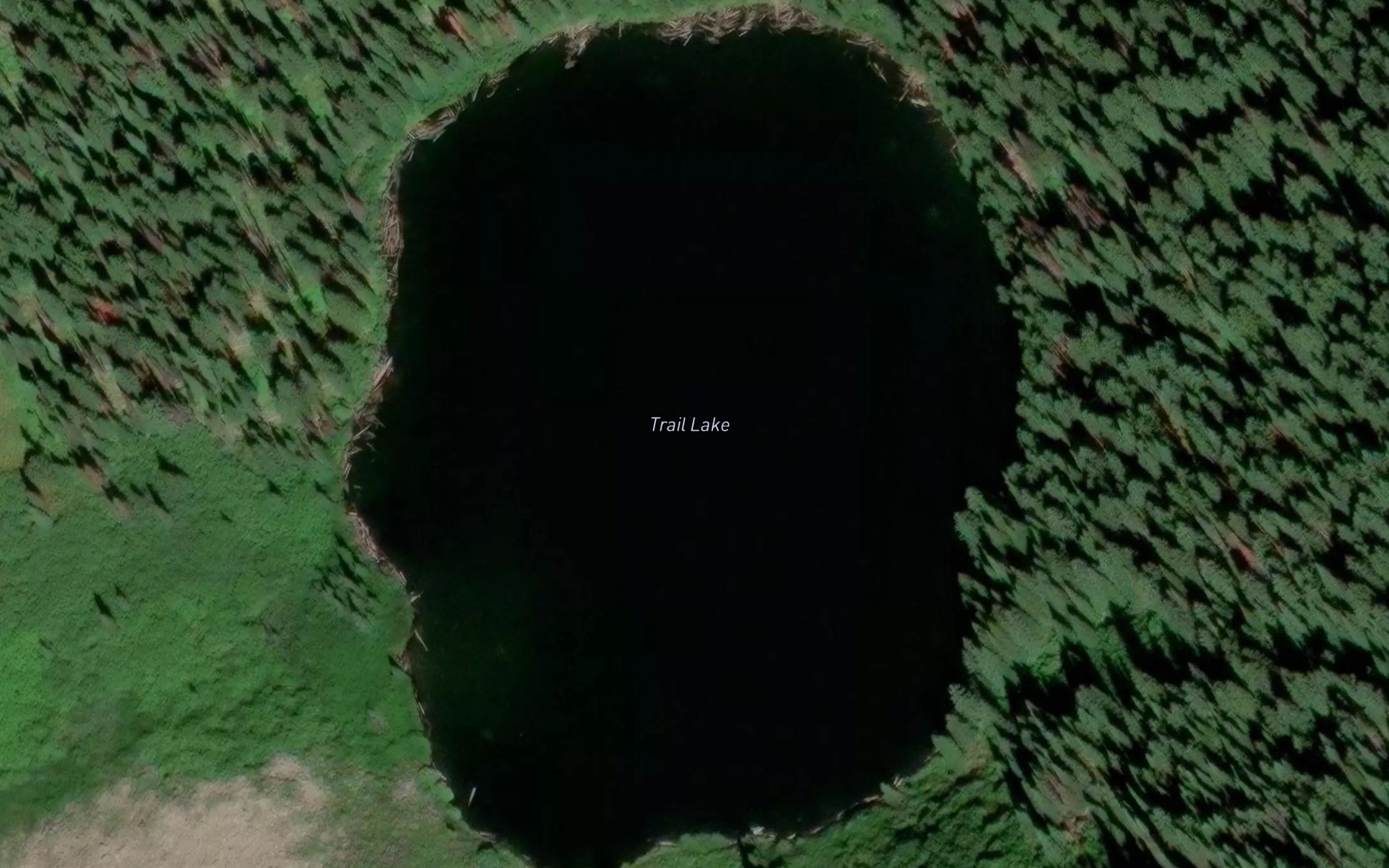 Satellite map of the Trail Lake
