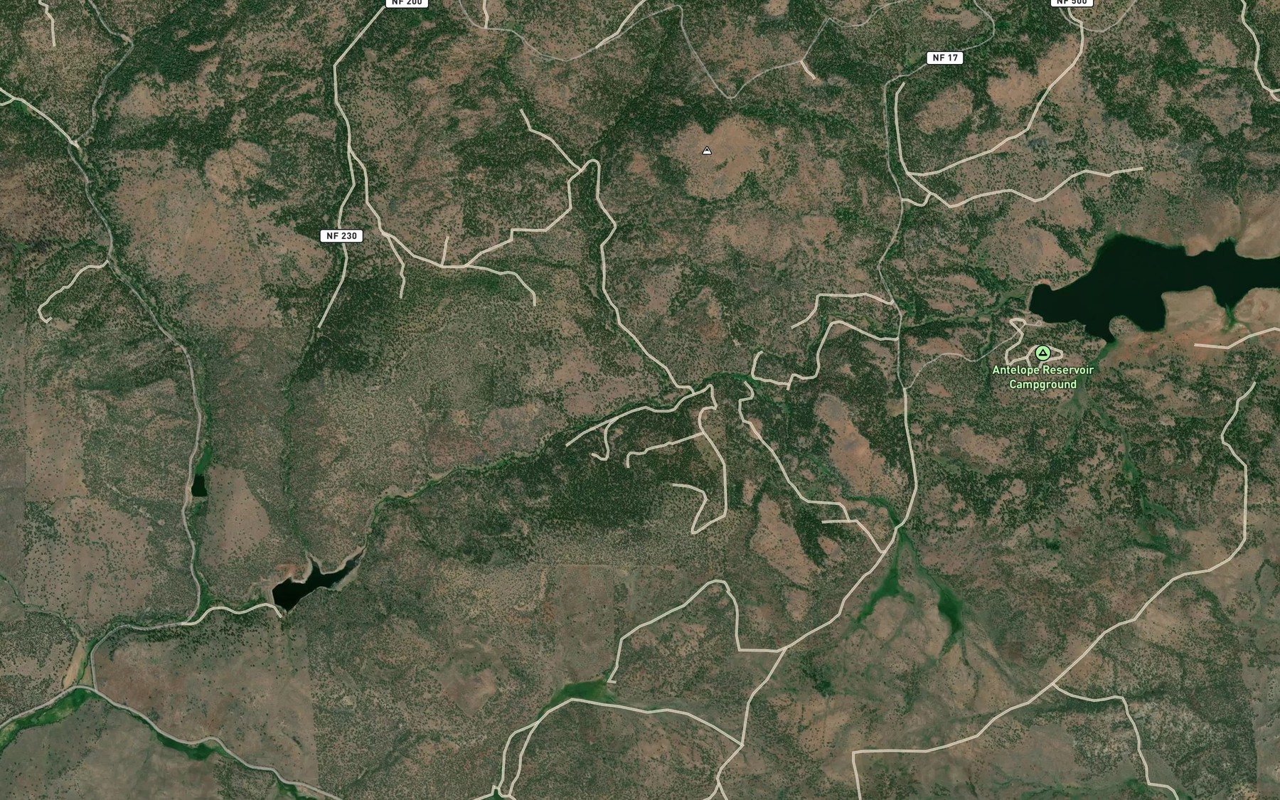 Satellite map of the Friday Creek