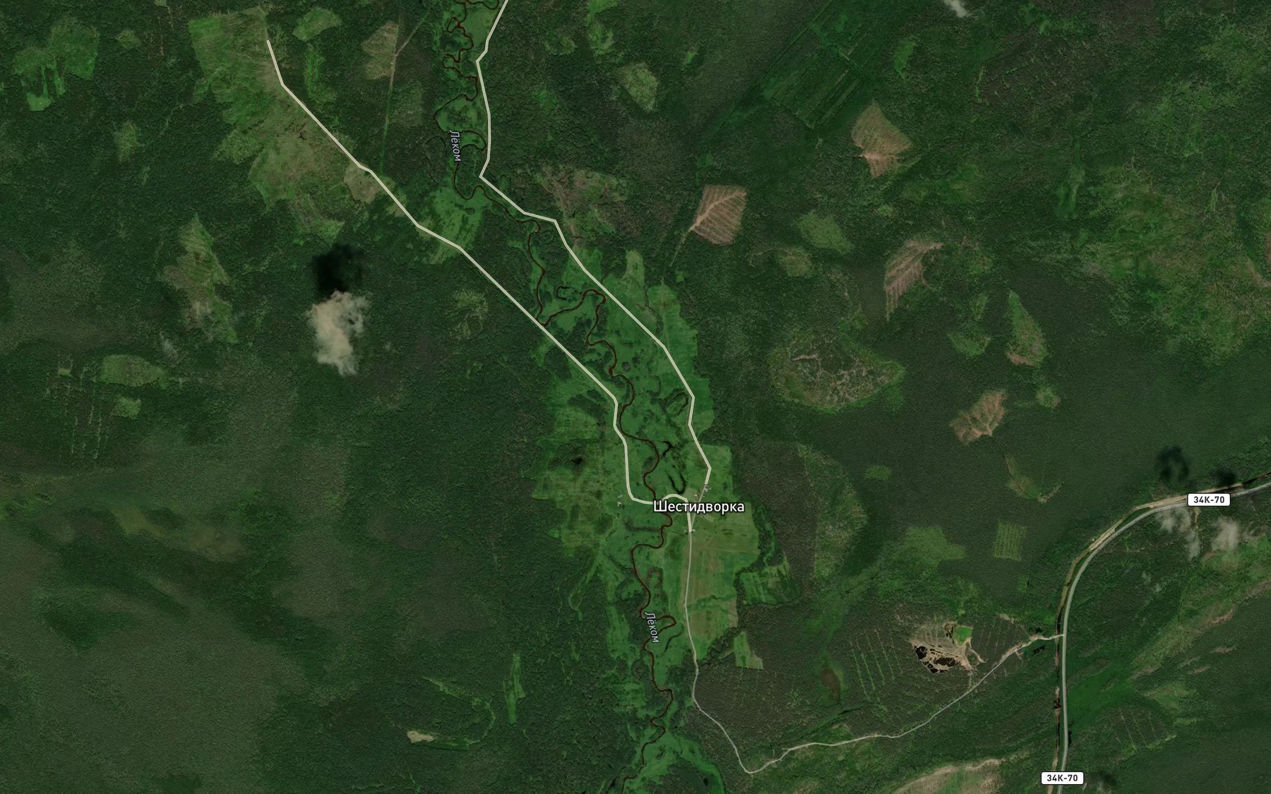 Satellite map of the Medveditsa