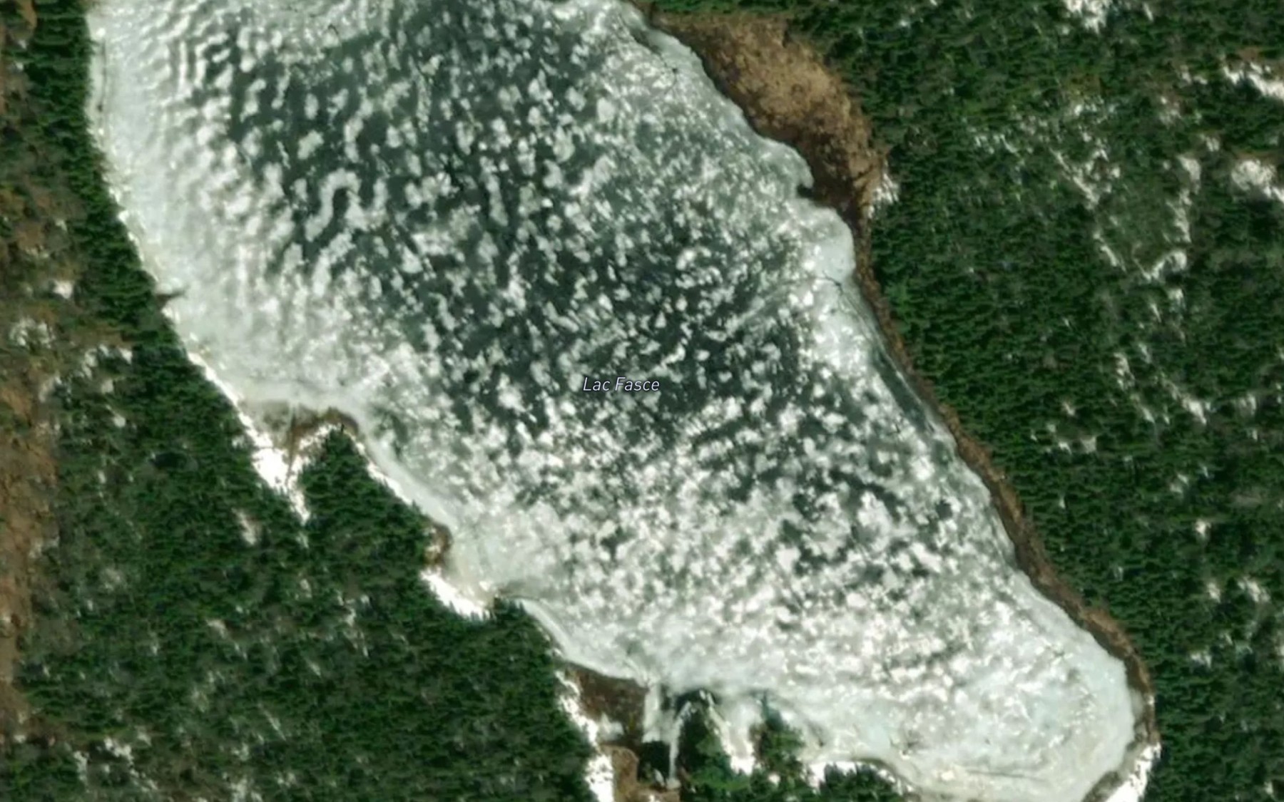 Satellite map of the Lac Fasce