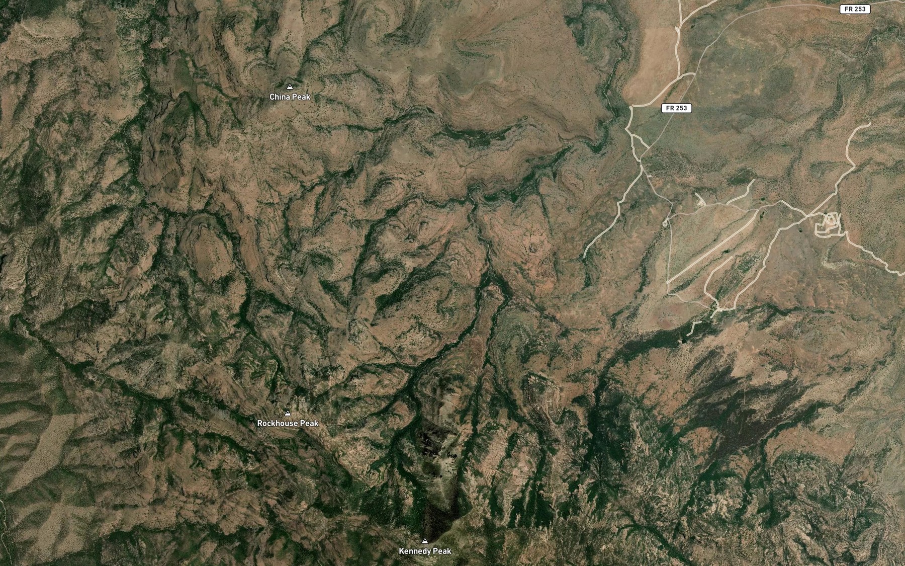 Satellite map of the Mud Spring
