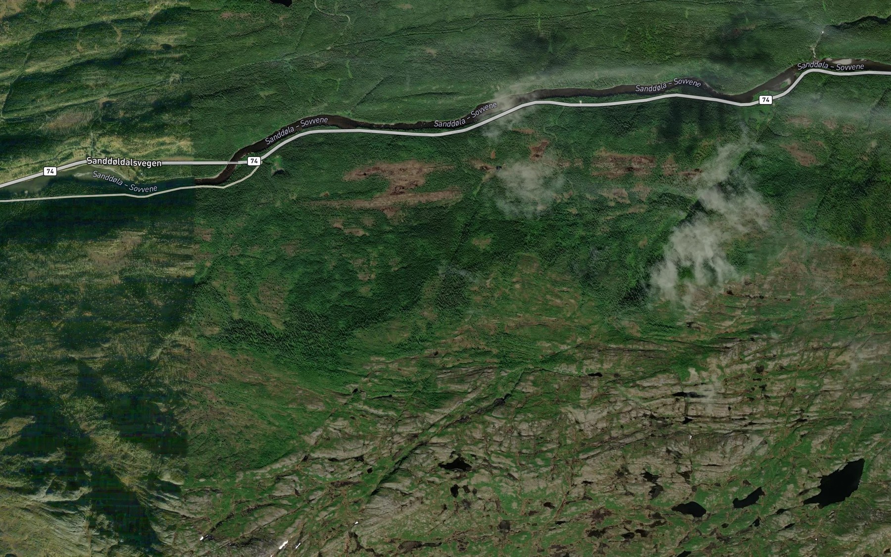 Satellite map of the Byrdebekken