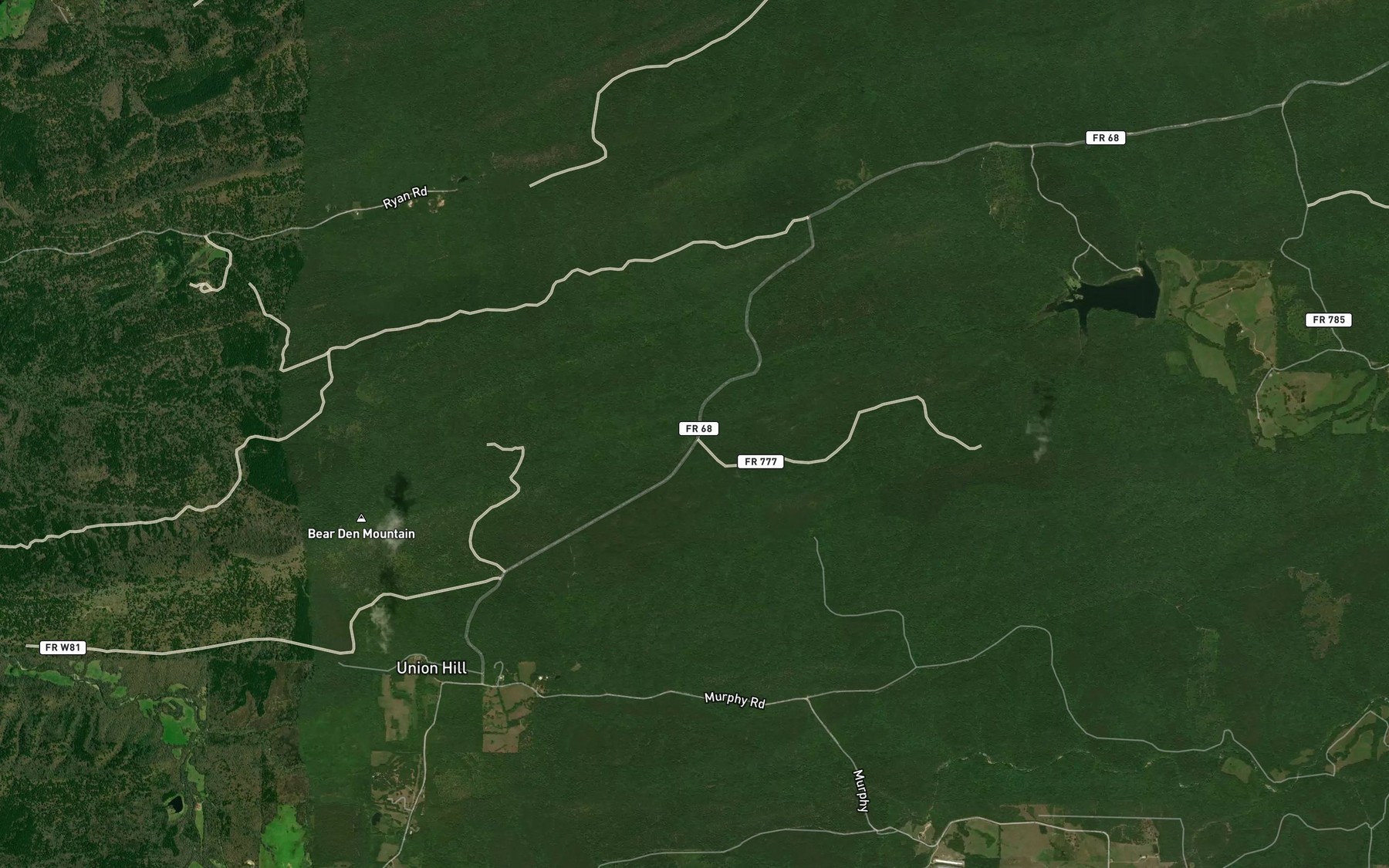 Satellite map of the Rock Spring