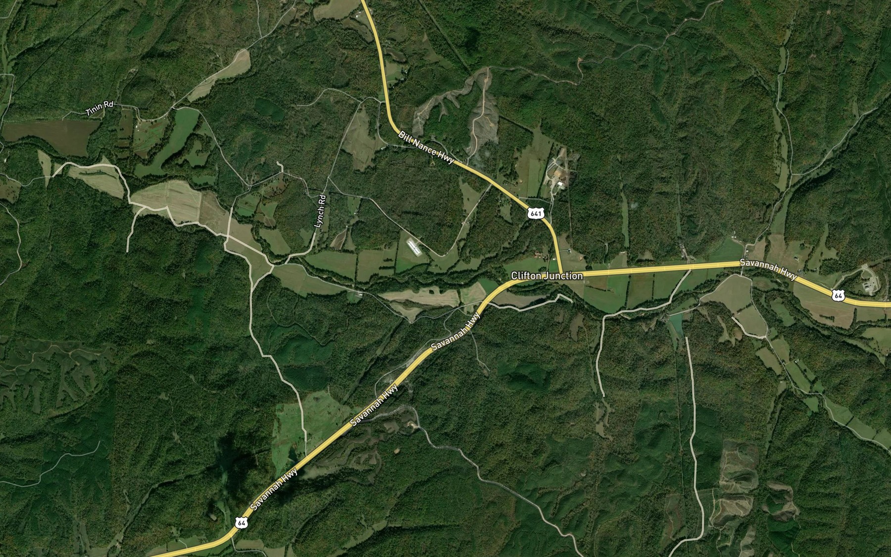 Satellite map of the Tune Branch