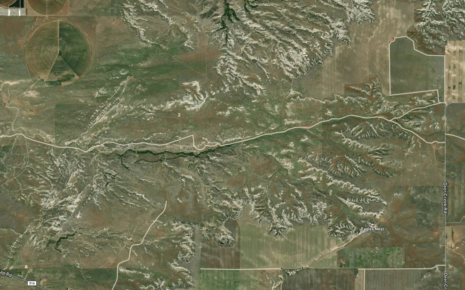 Satellite map of the Eagles Nest Spring