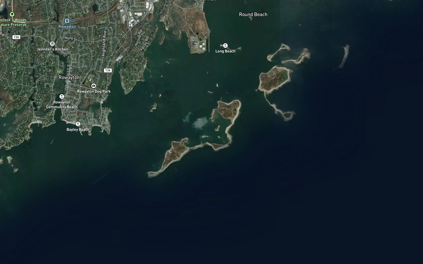 Satellite map of the Ram Bay