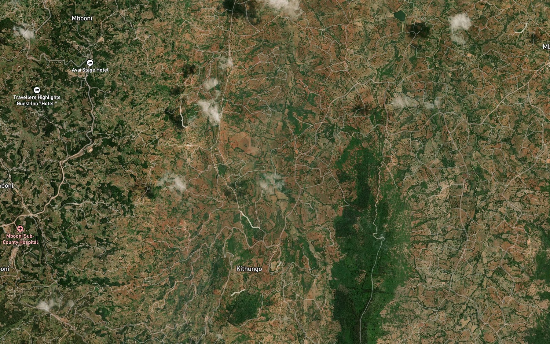 Satellite map of the Ithunga