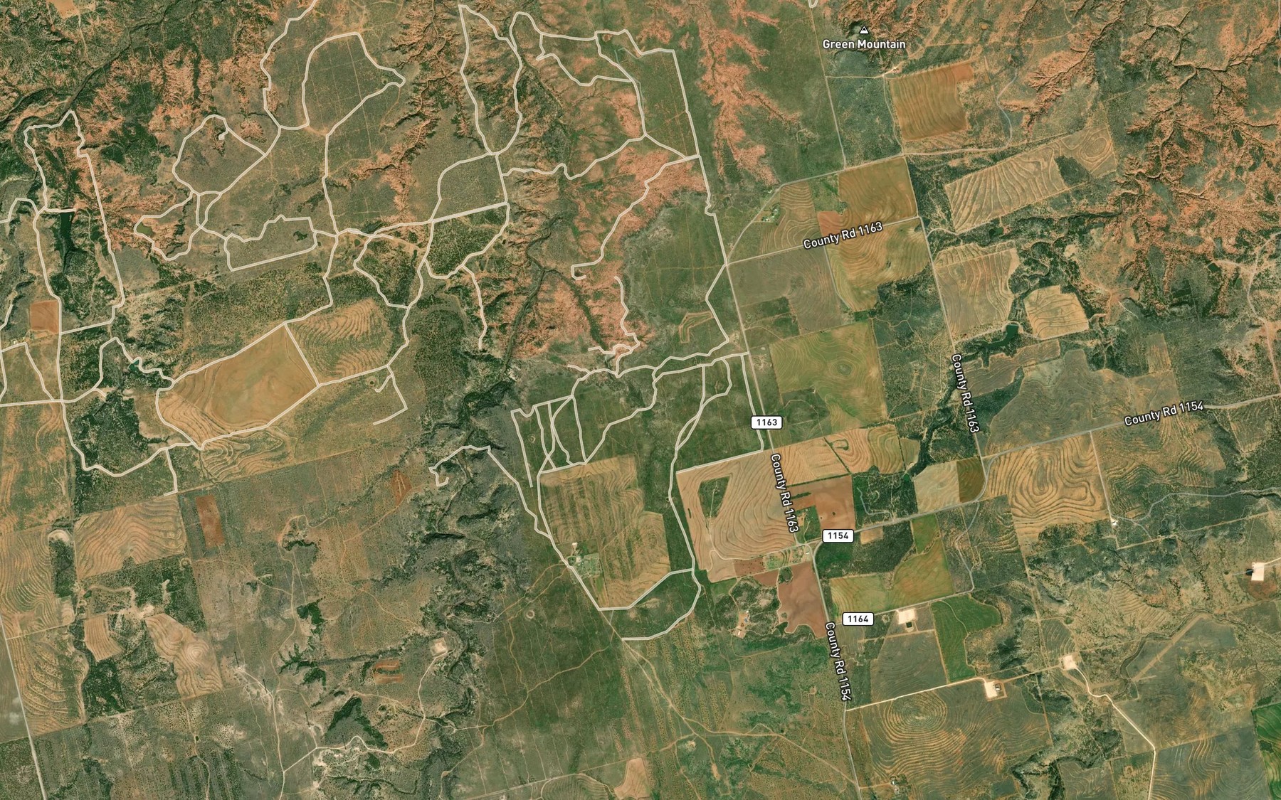 Satellite map of the Dripping Spring