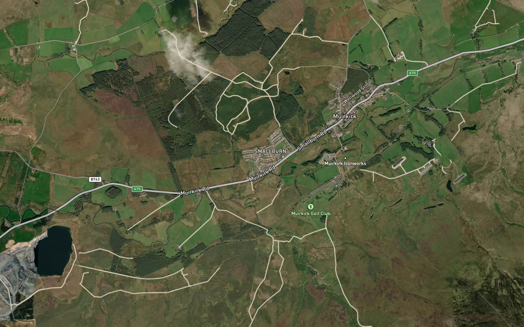 Satellite map of the Garpel Water