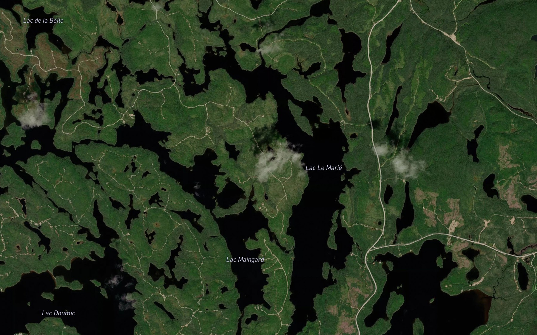 Satellite map of the Lac Le Marie