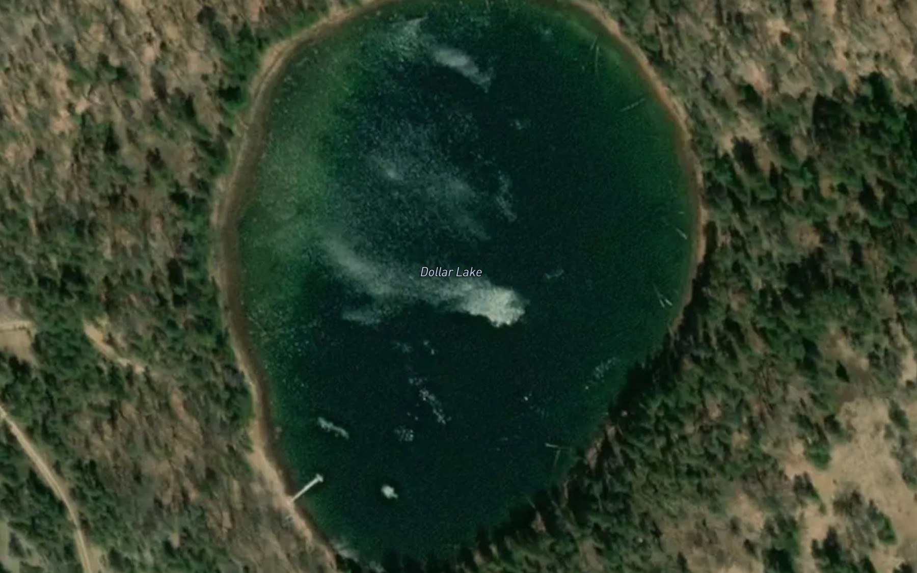 Satellite map of the Dollar Lake