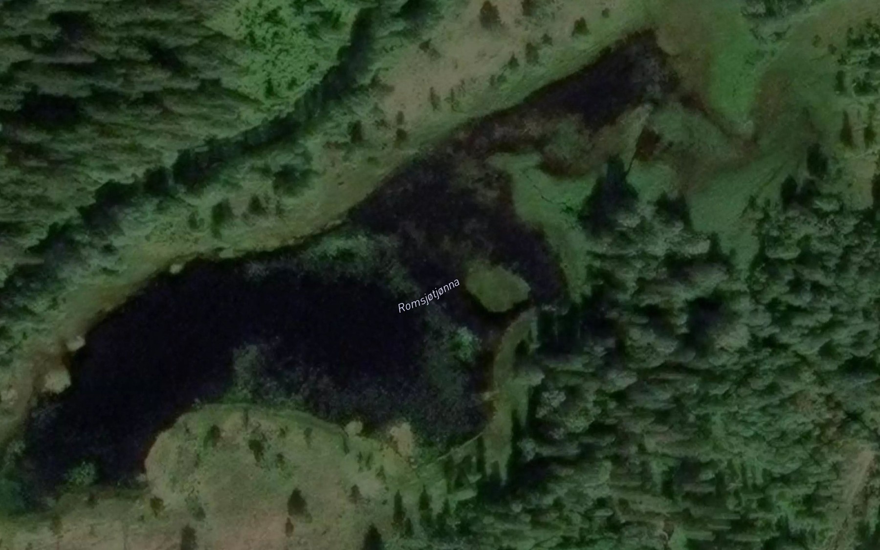 Satellite map of the Romsjotjorna