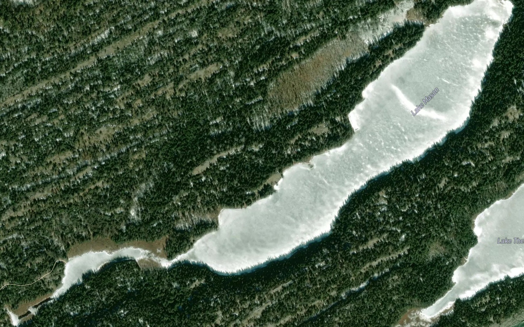 Satellite map of the Lake Mason