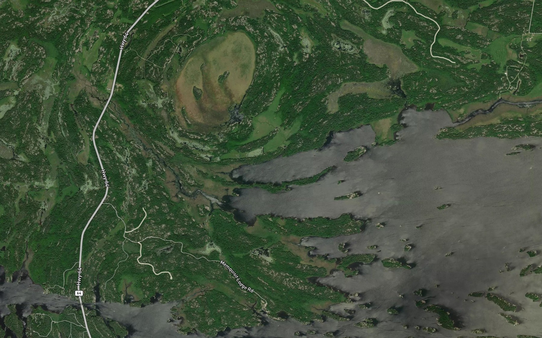 Satellite map of the North Muskrat Bay