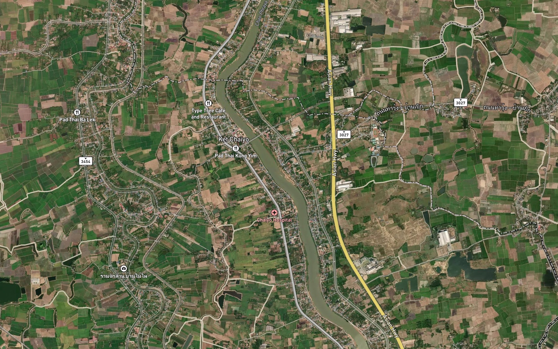 Satellite map of the Khlong Maha Nam