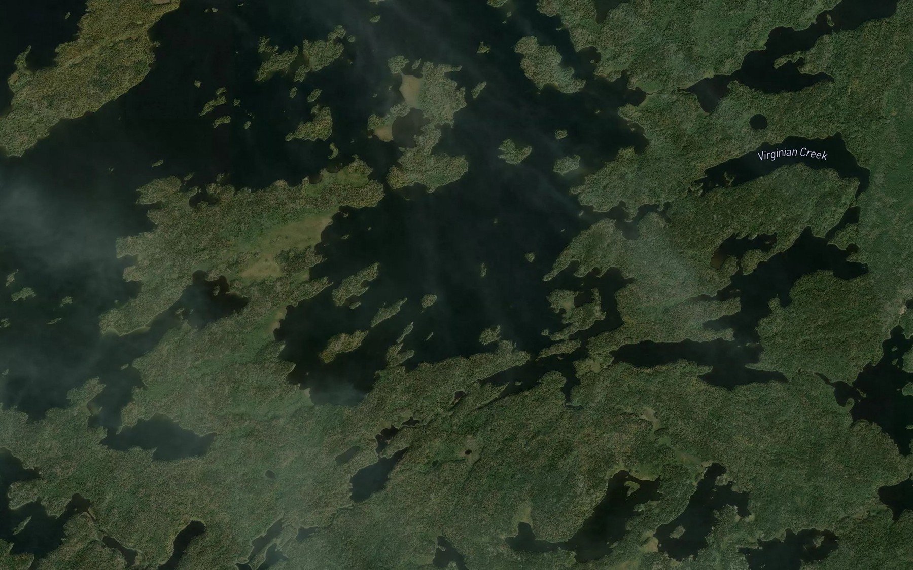 Satellite map of the Southeast Bay