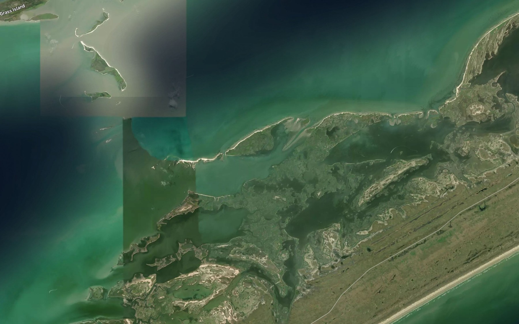 Satellite map of the South Pass Lake