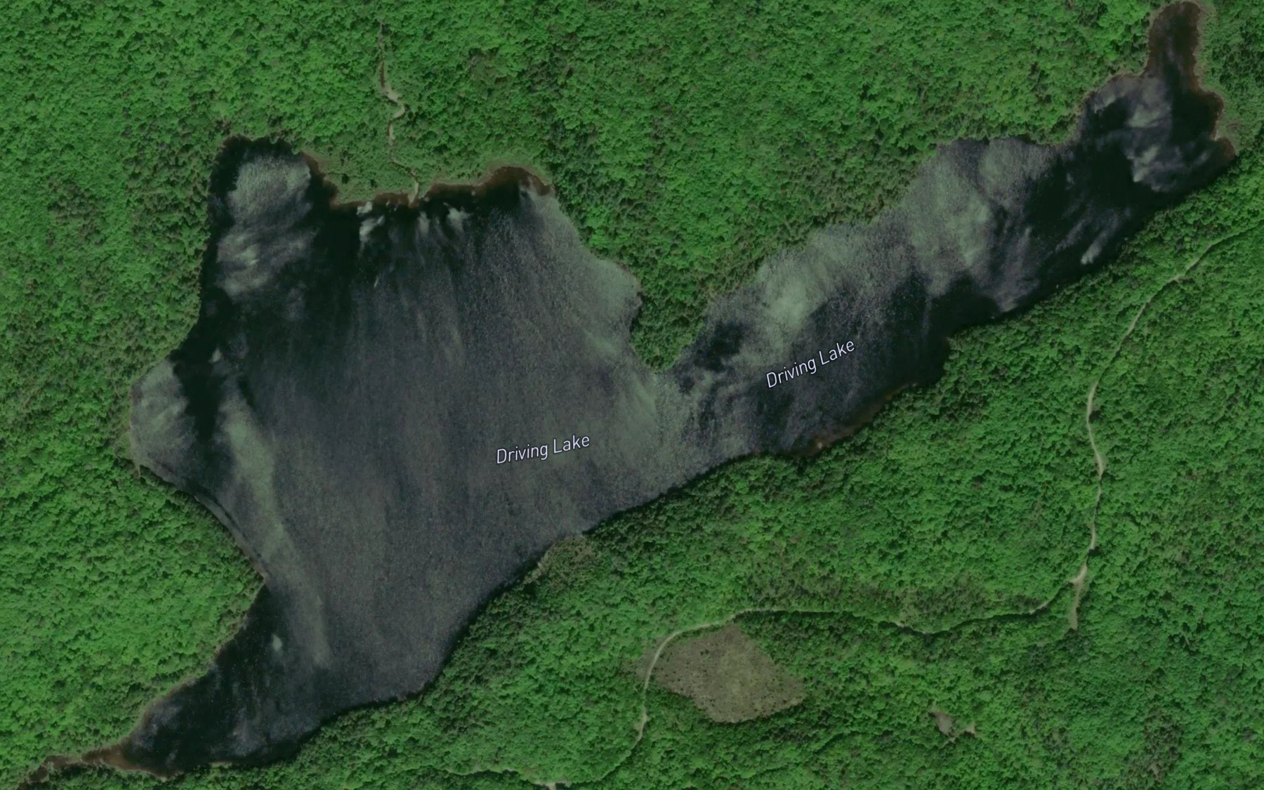 Satellite map of the Driving Lake