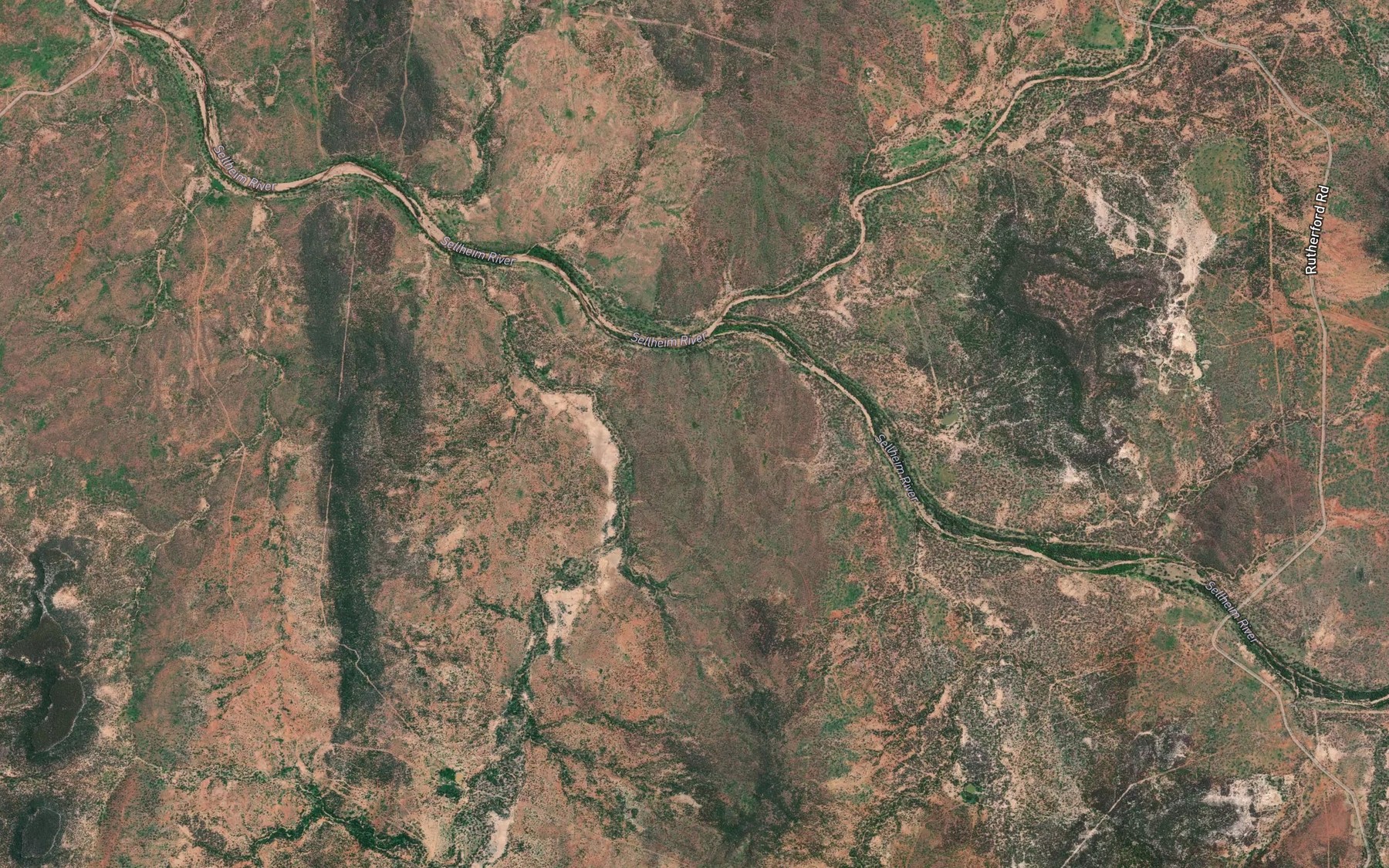 Satellite map of the Percy Douglas Creek