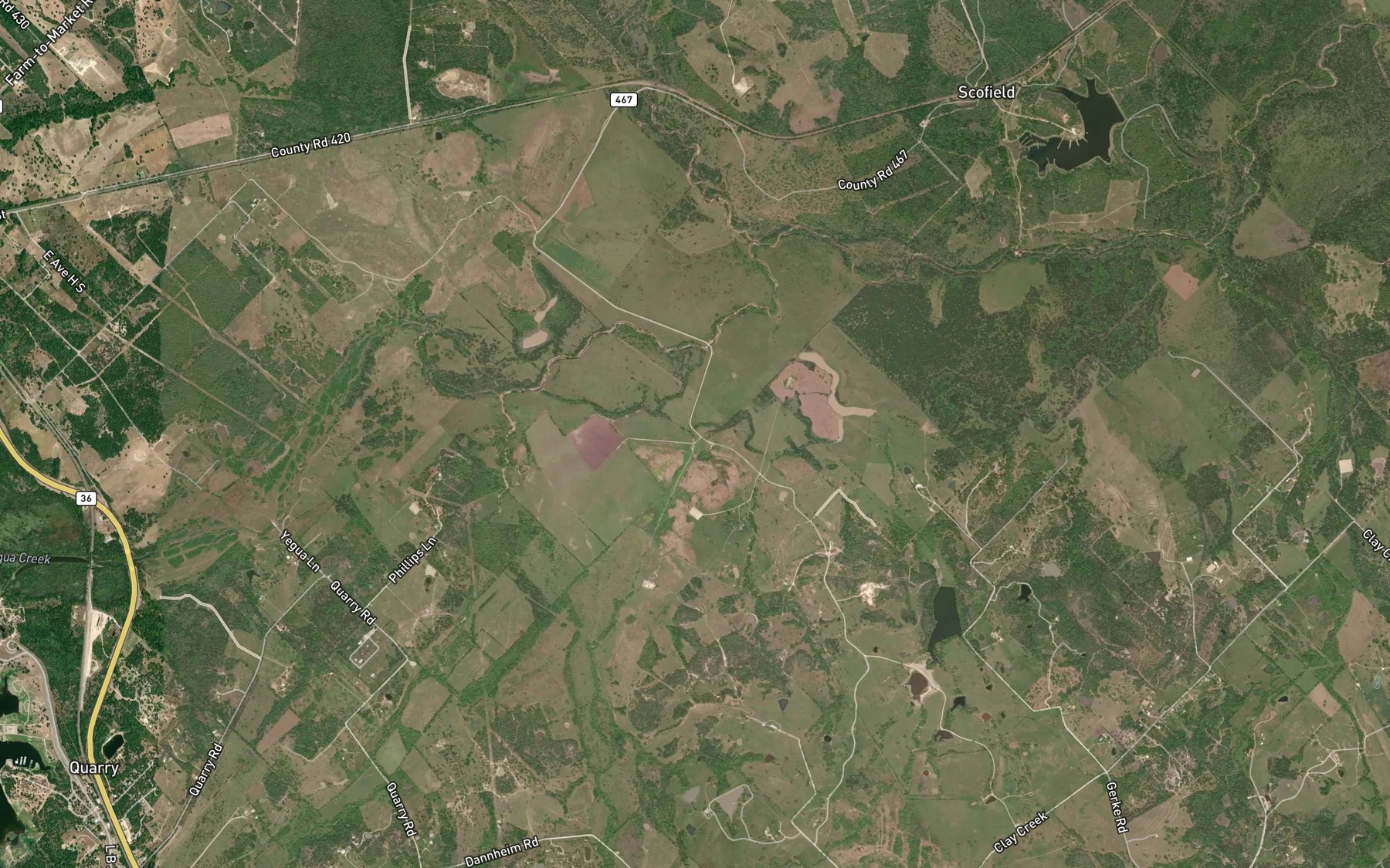 Satellite map of the Chriesman Branch