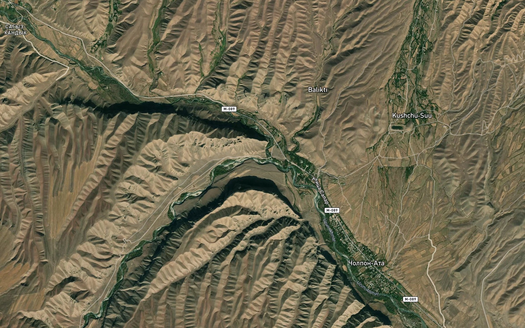 Satellite map of the Kara-Kulja