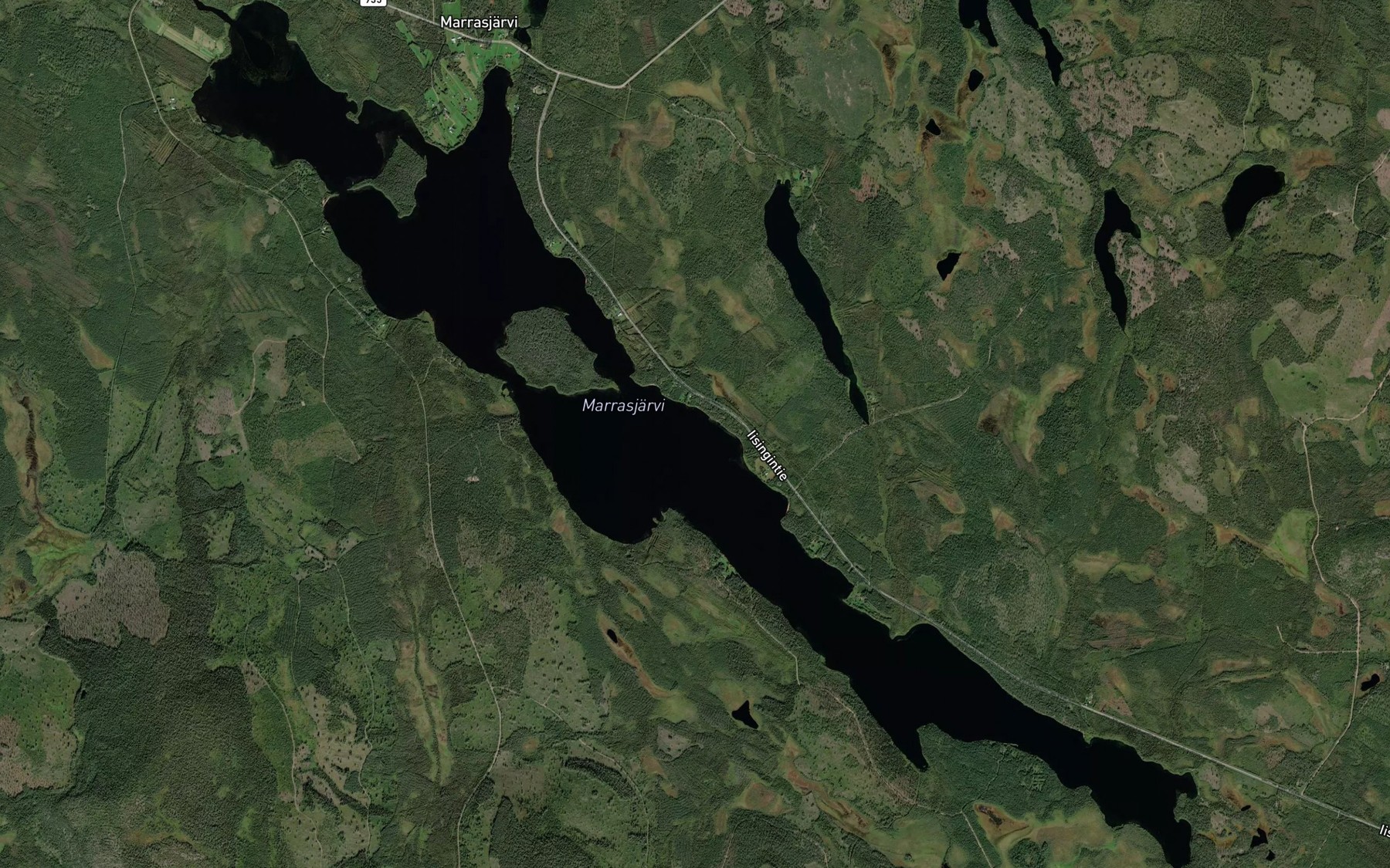 Satellite map of the Marrasjarvi