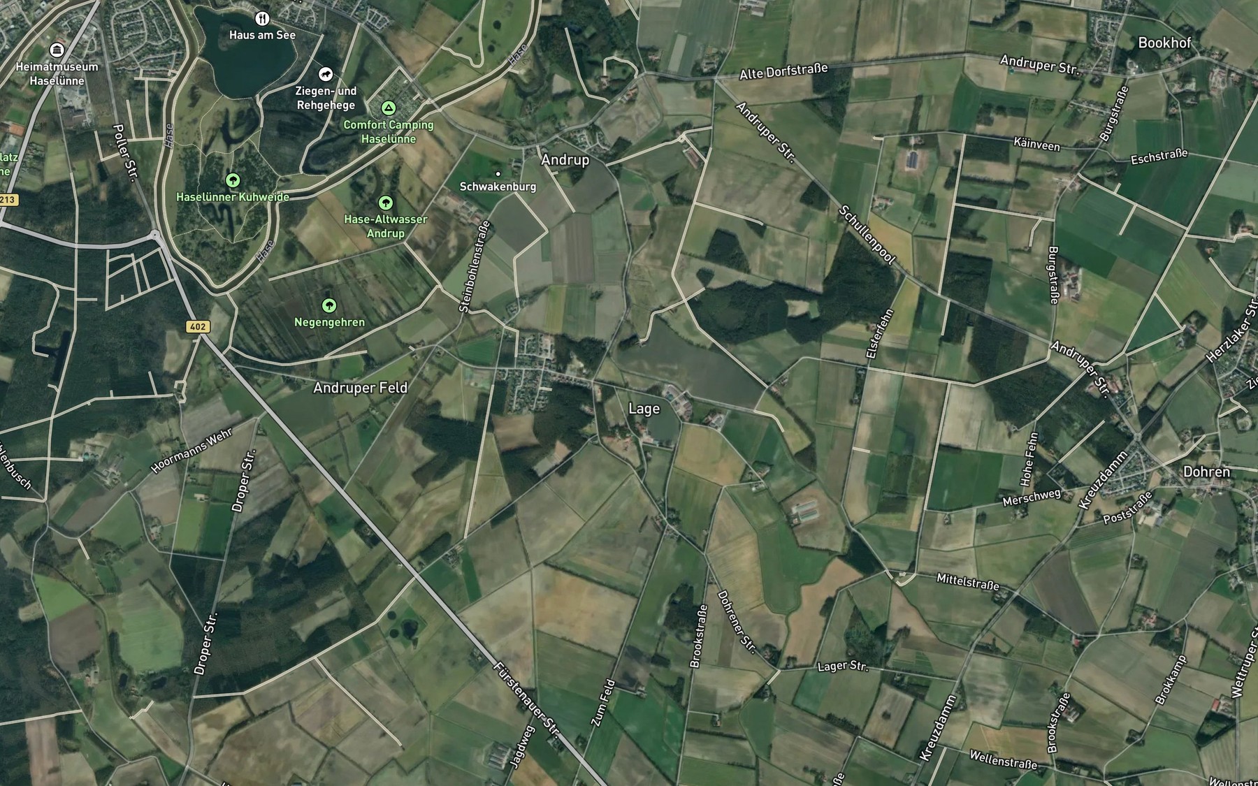 Satellite map of the Welle