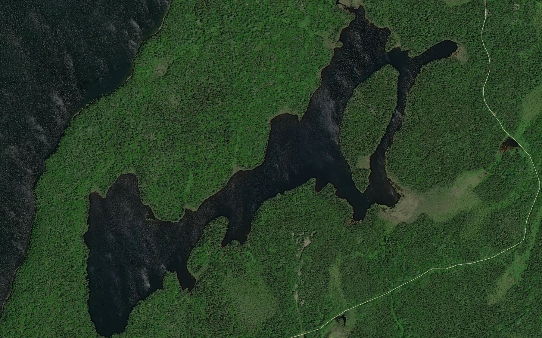 Satellite map of the North Oskawe Lake