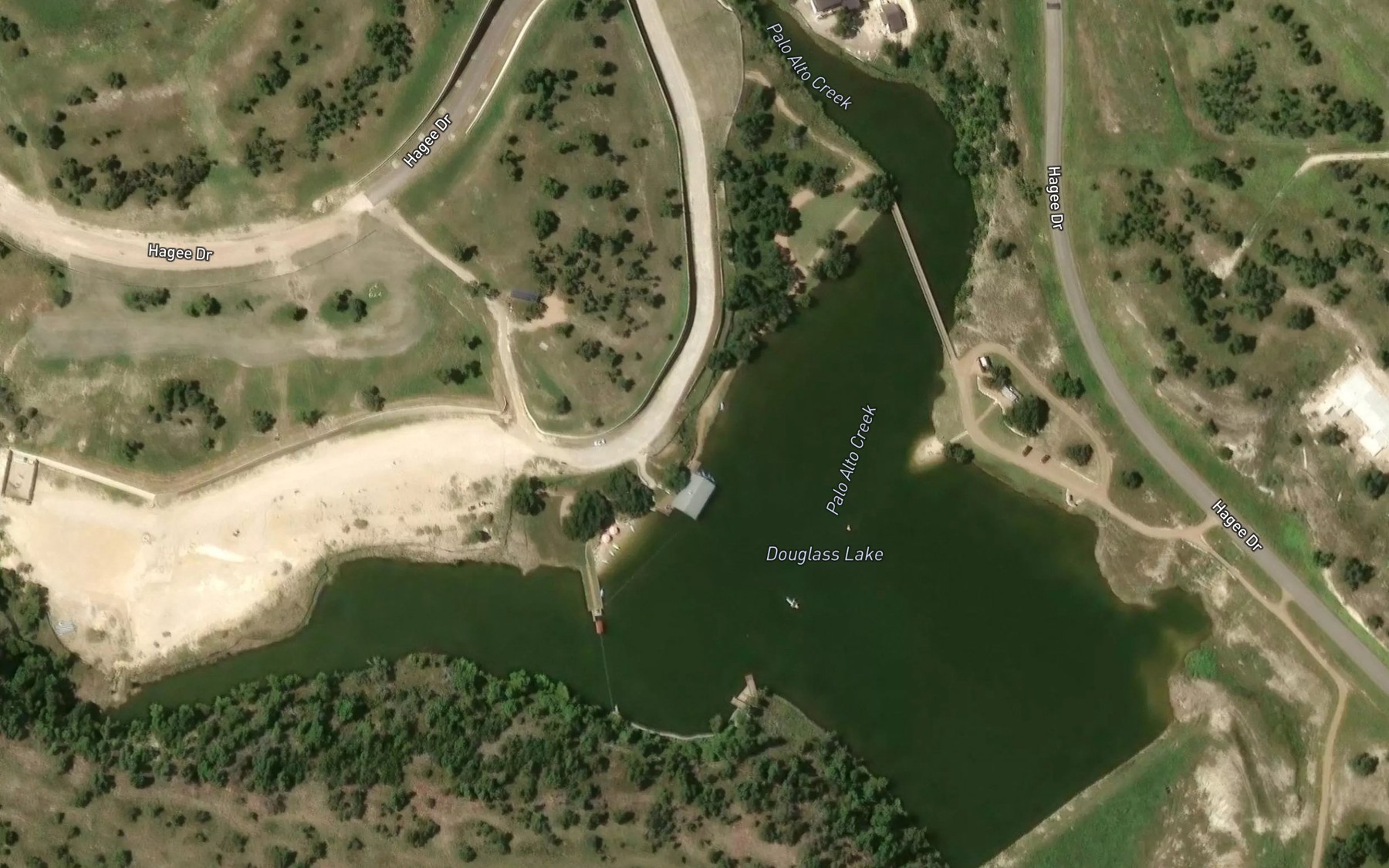 Satellite map of the Douglass Lake